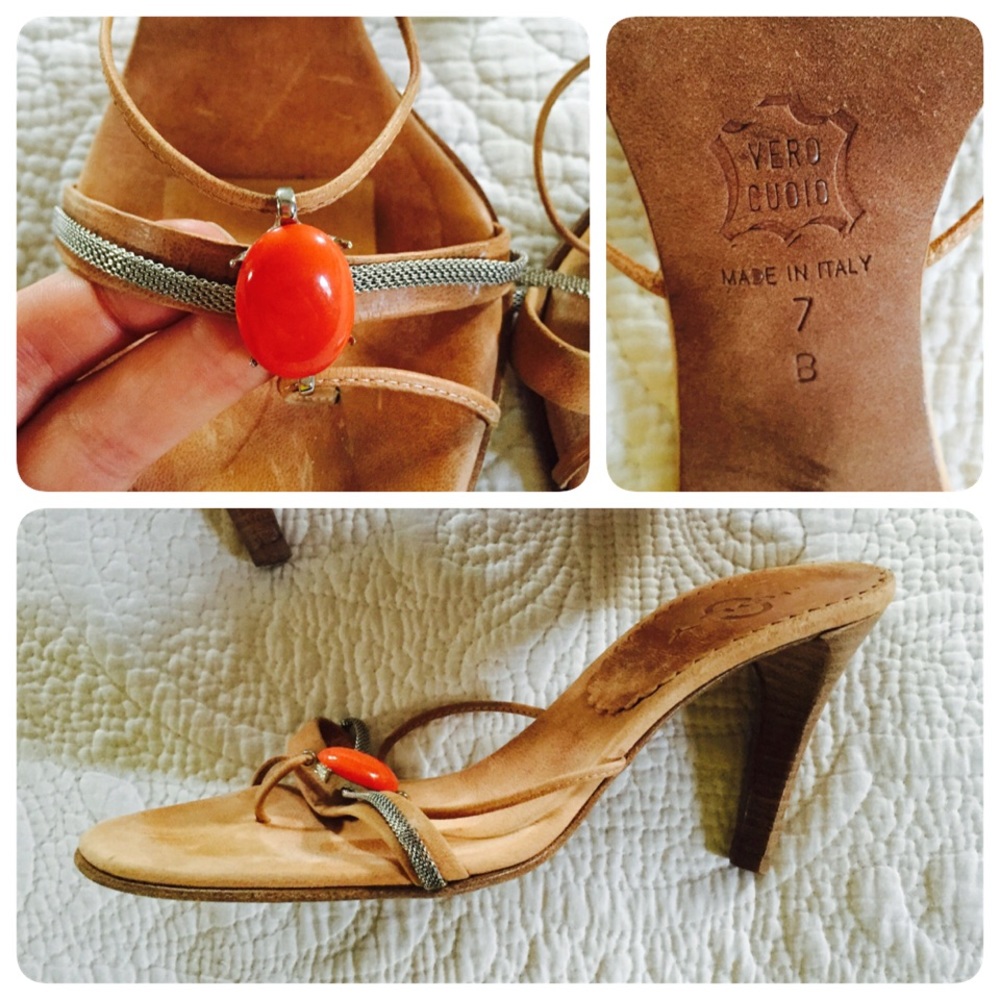 Joey O leather & 'coral' heels